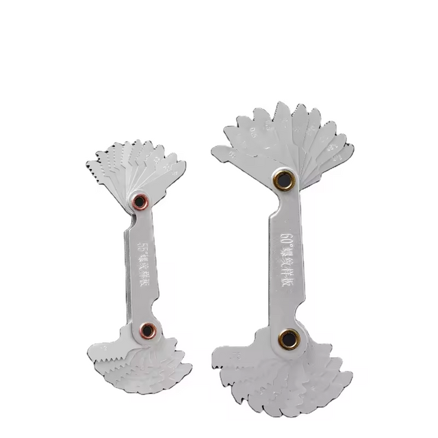 Thread Pitch Gauge Stainless Steel 55/60 Degree Metric Inch Thread Plug Gauge Gear Tooth Screw Pitch Gauge