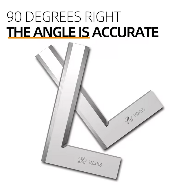 Stainless Steel 90 Degree Beveled Edge Square Knife Edge Square Ruler Right Angle Ruler Engineer Measuring Tool