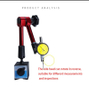 0-0.8mm dial test indicator, high-quality lever dial indicator