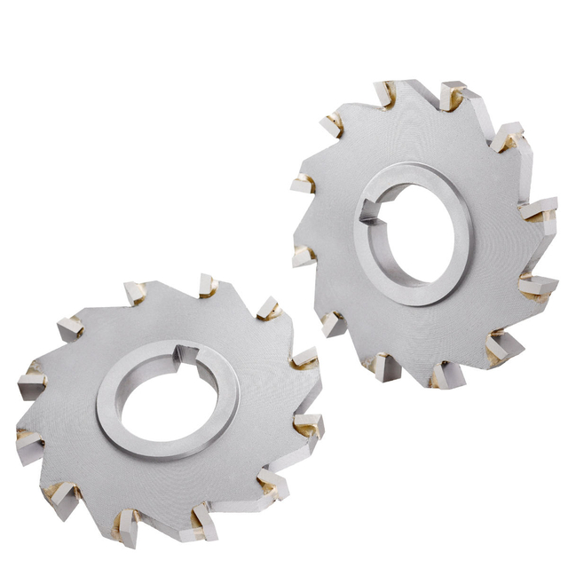 Tungsten Carbide Three Side Edge Milling Cutter Face And Side Milling Cutter With Straight Teeth